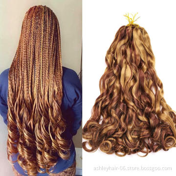 Julianna 24Inch 75G 150G New Fashion Design Wholesale Wavy Braiding Spiral Synthetic Curly Braiding Hair Loose Wave